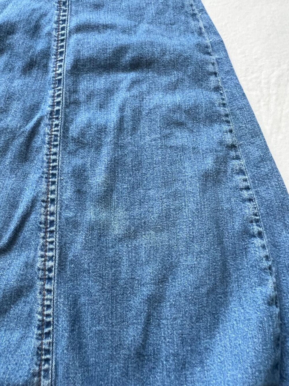 y2k denim dress Large Peace by Piece sleeveless button front collared jean 2000s - Picture 5 of 9